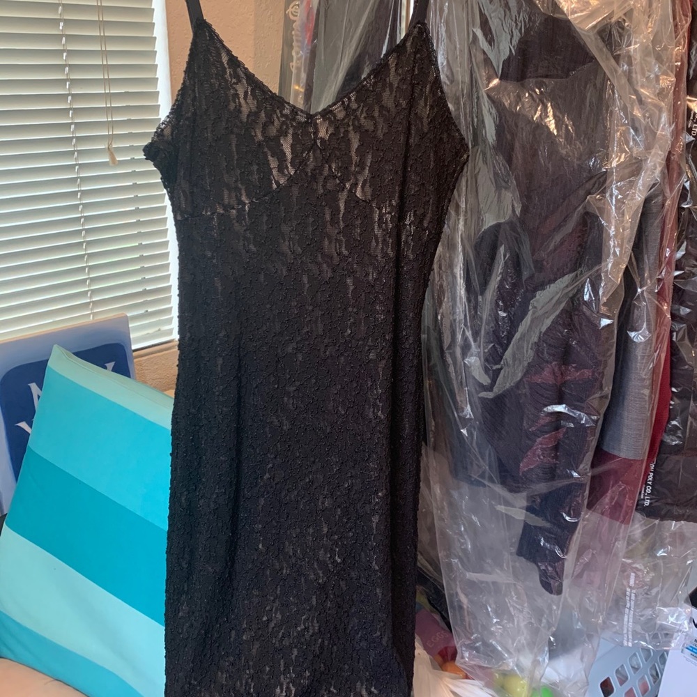 Black lace dress